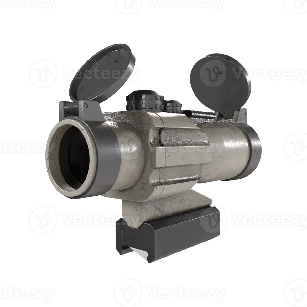 a rifle scope with a transparent background png