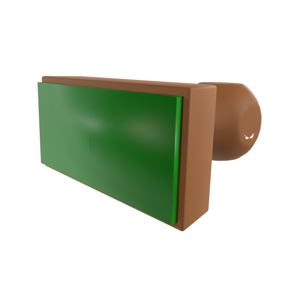 a green and brown box with a transparent background png