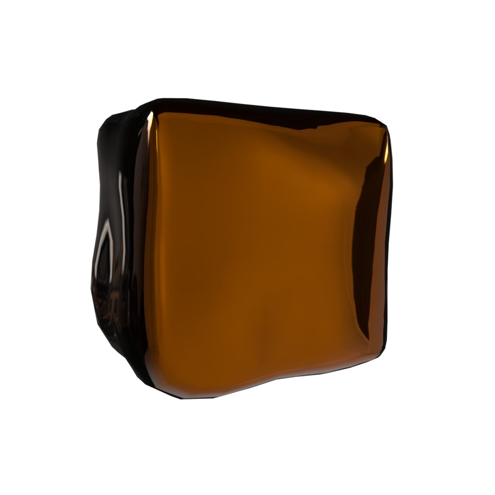 un marrón vaso cubo en un transparente antecedentes png