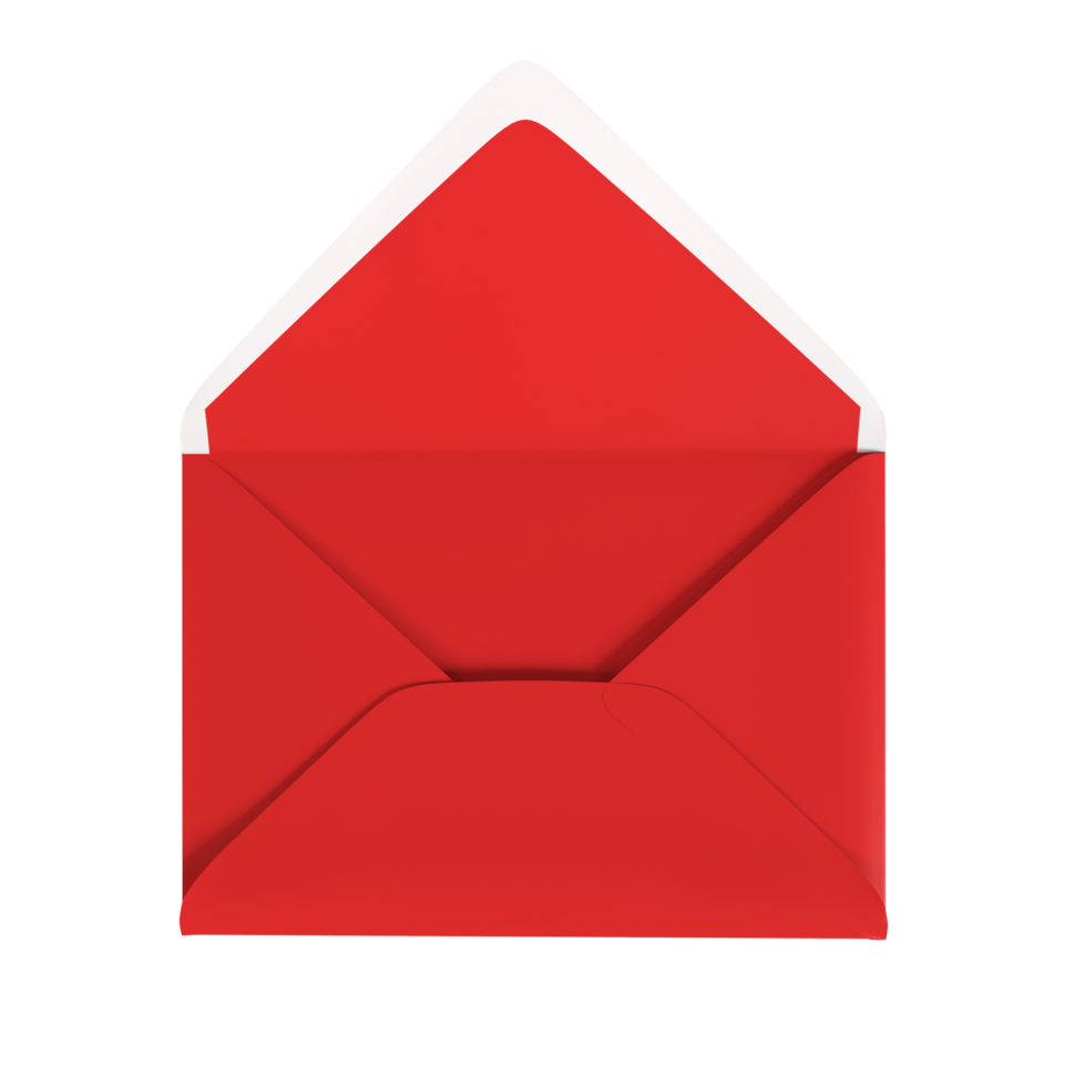 red envelope with red paper on transparent background png