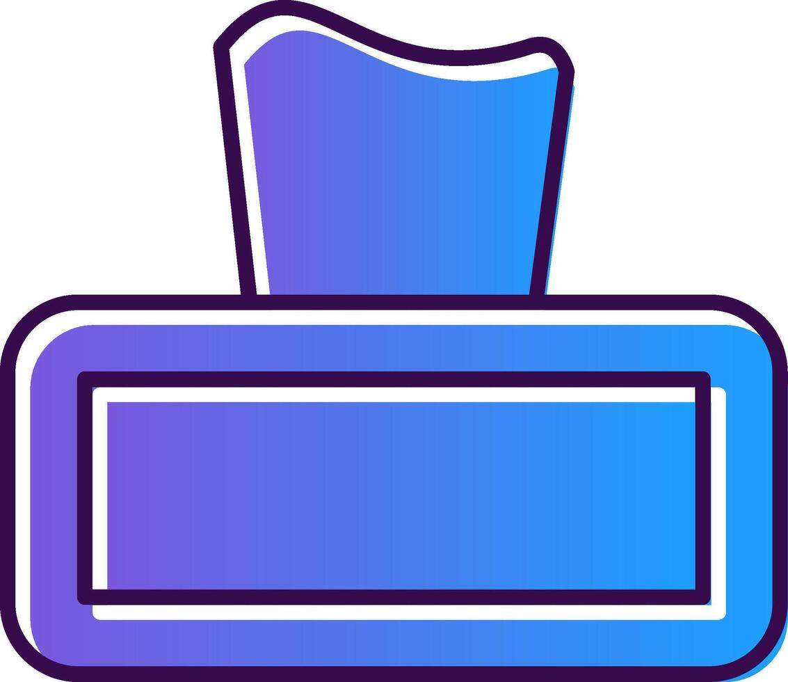 Tissue Gradient Filled Icon vector
