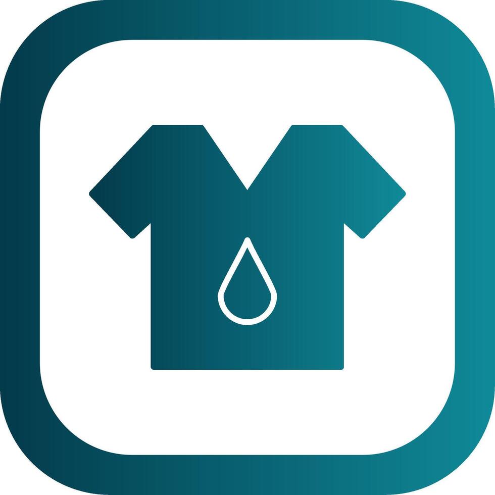 T Shirt Glyph Gradient Round Corner Icon vector