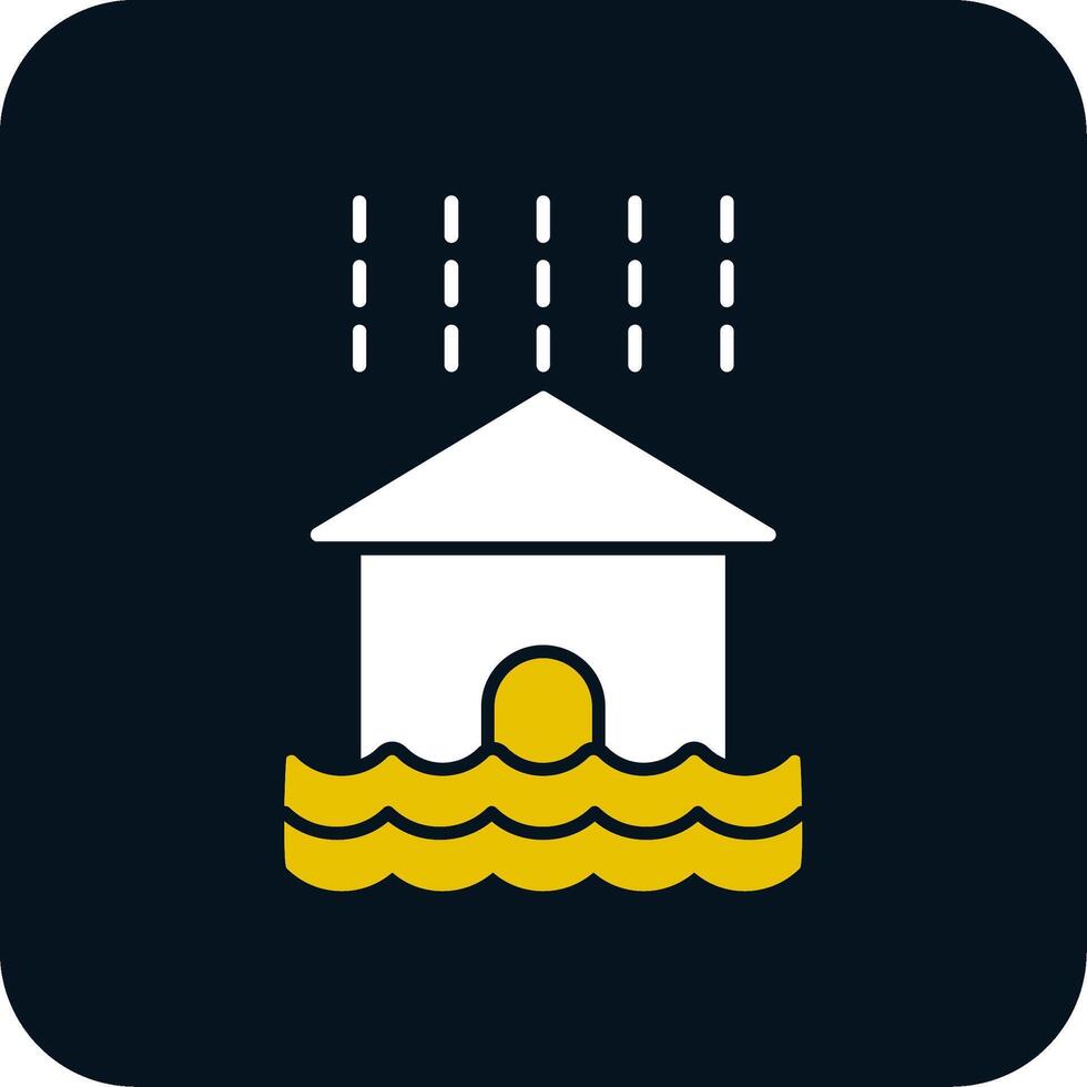 Flood Glyph Two Color Icon vector