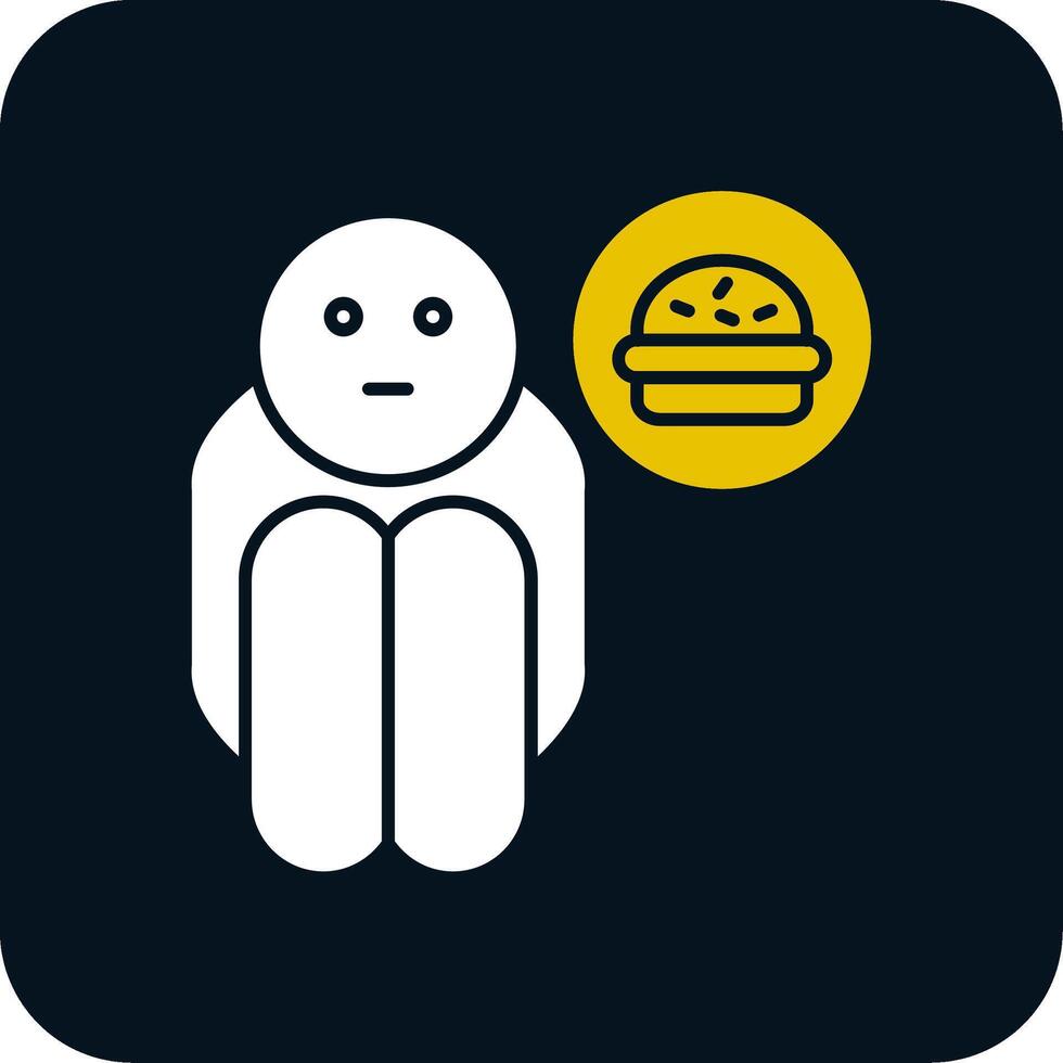 Beggar Glyph Two Color Icon vector