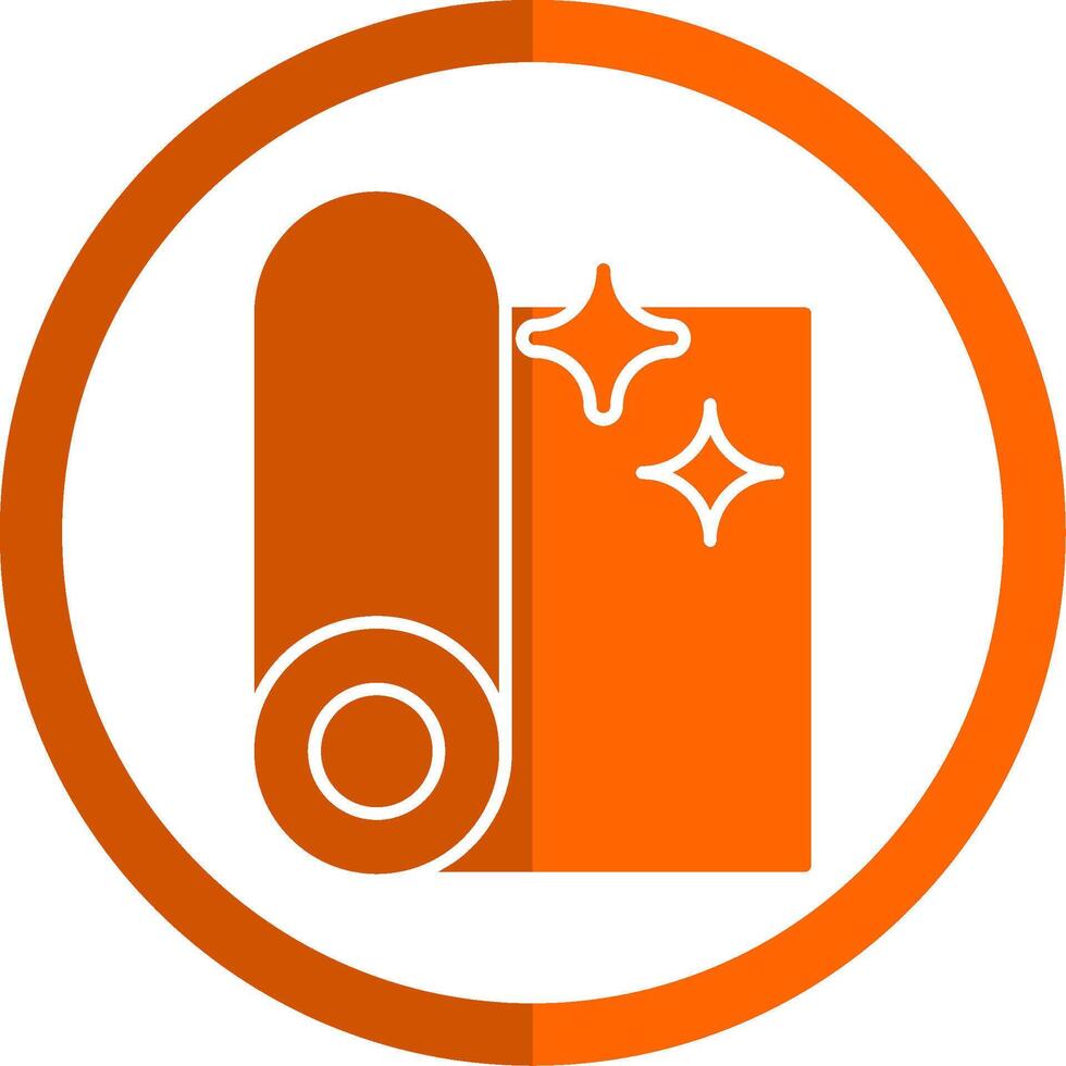 Fabric Glyph Orange Circle Icon vector