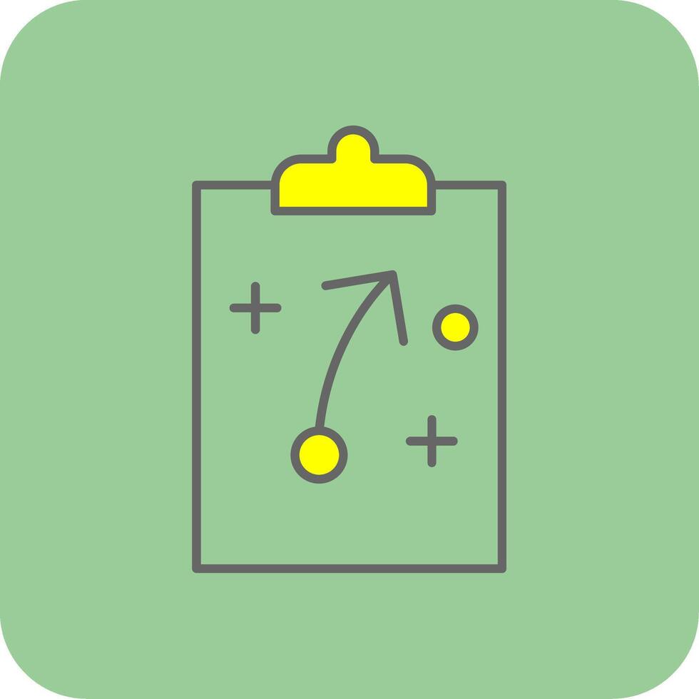 Strategy Filled Yellow Icon vector