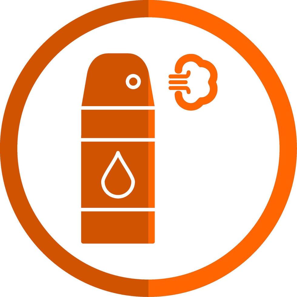 Air Freshener Glyph Orange Circle Icon vector