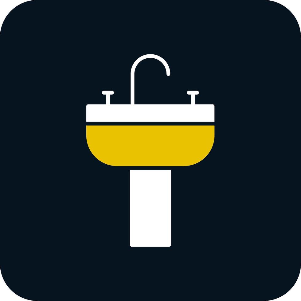 Sink Glyph Two Color Icon vector