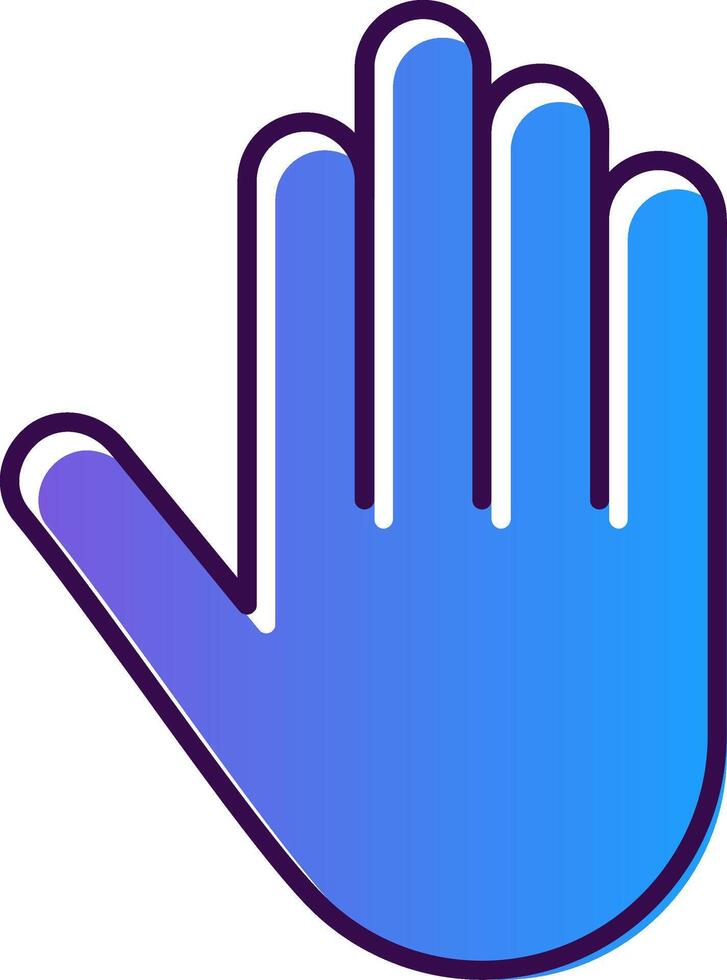 Hand Gradient Filled Icon vector