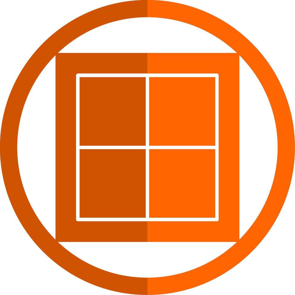 Window Glyph Orange Circle Icon vector