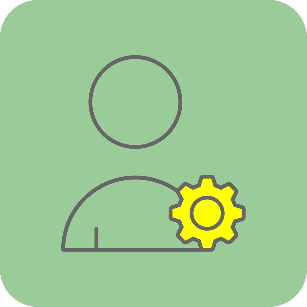 Management Filled Yellow Icon vector