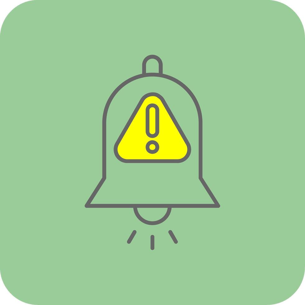 Interruption Filled Yellow Icon vector