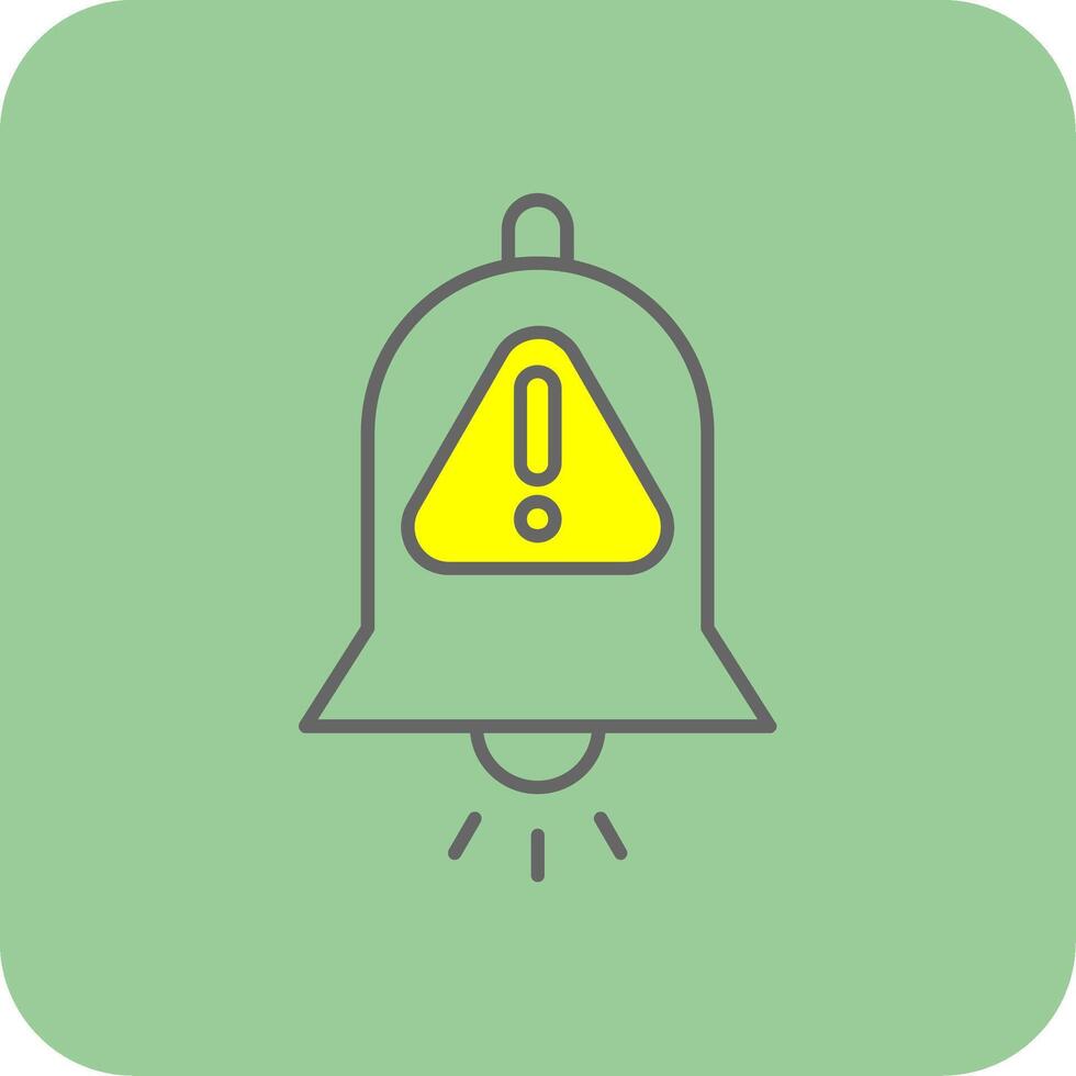 Interruption Filled Yellow Icon vector