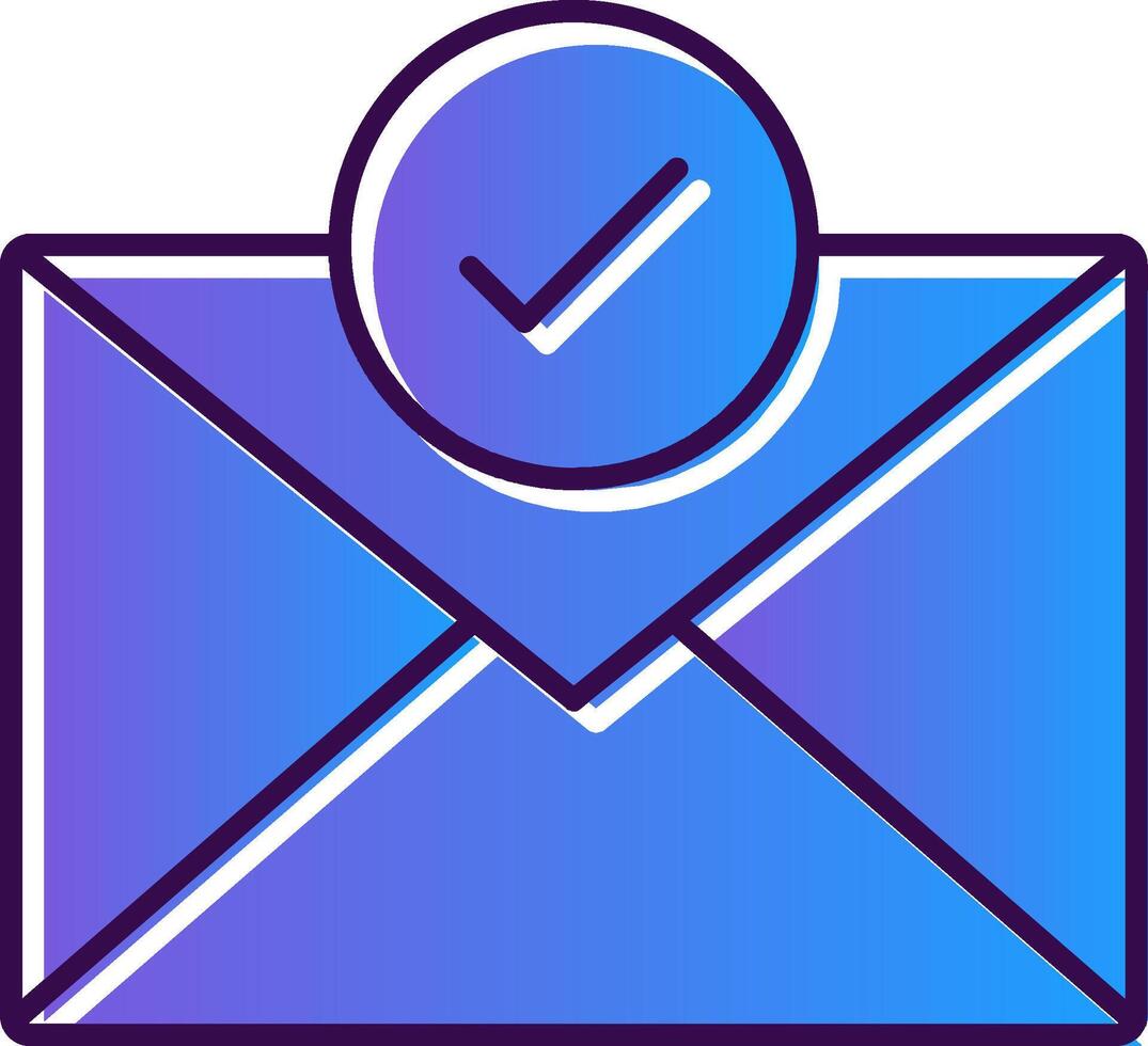 Mail Gradient Filled Icon vector