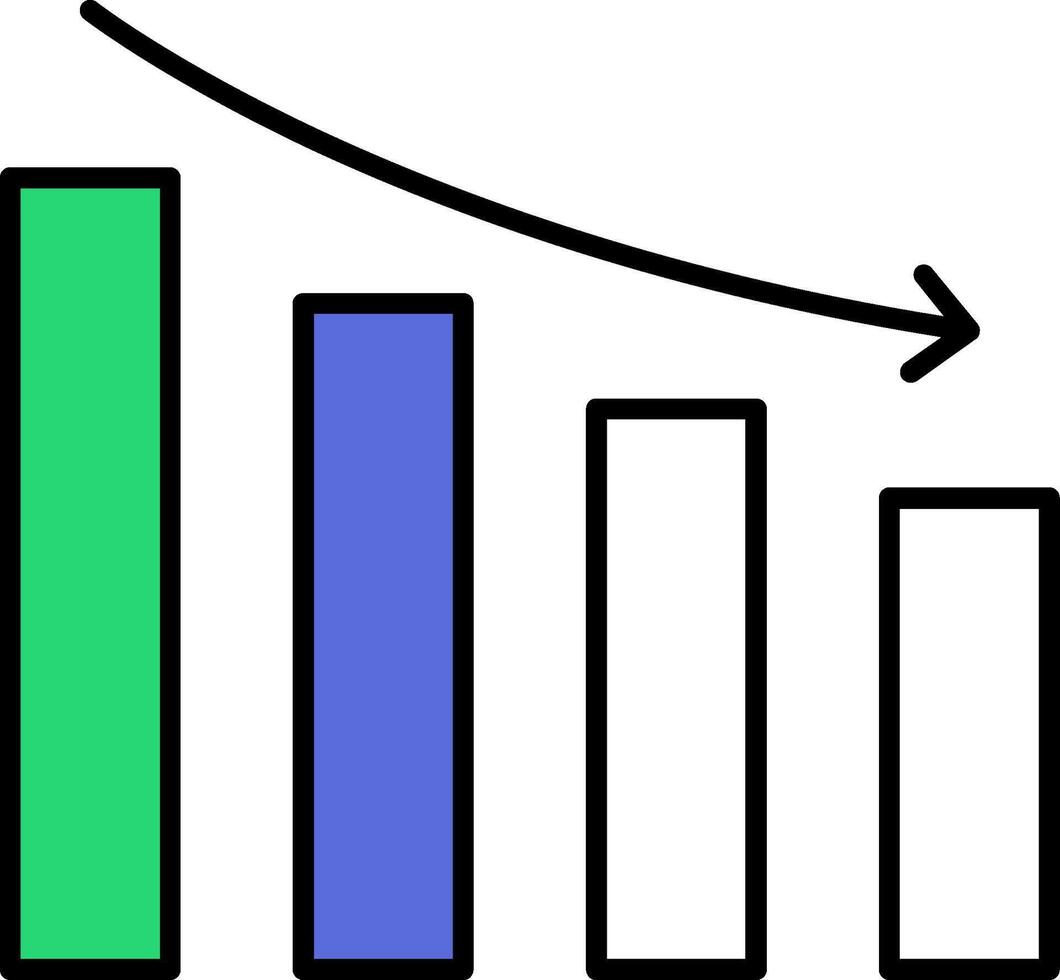 Reputation Loss Filled Half Cut Icon vector