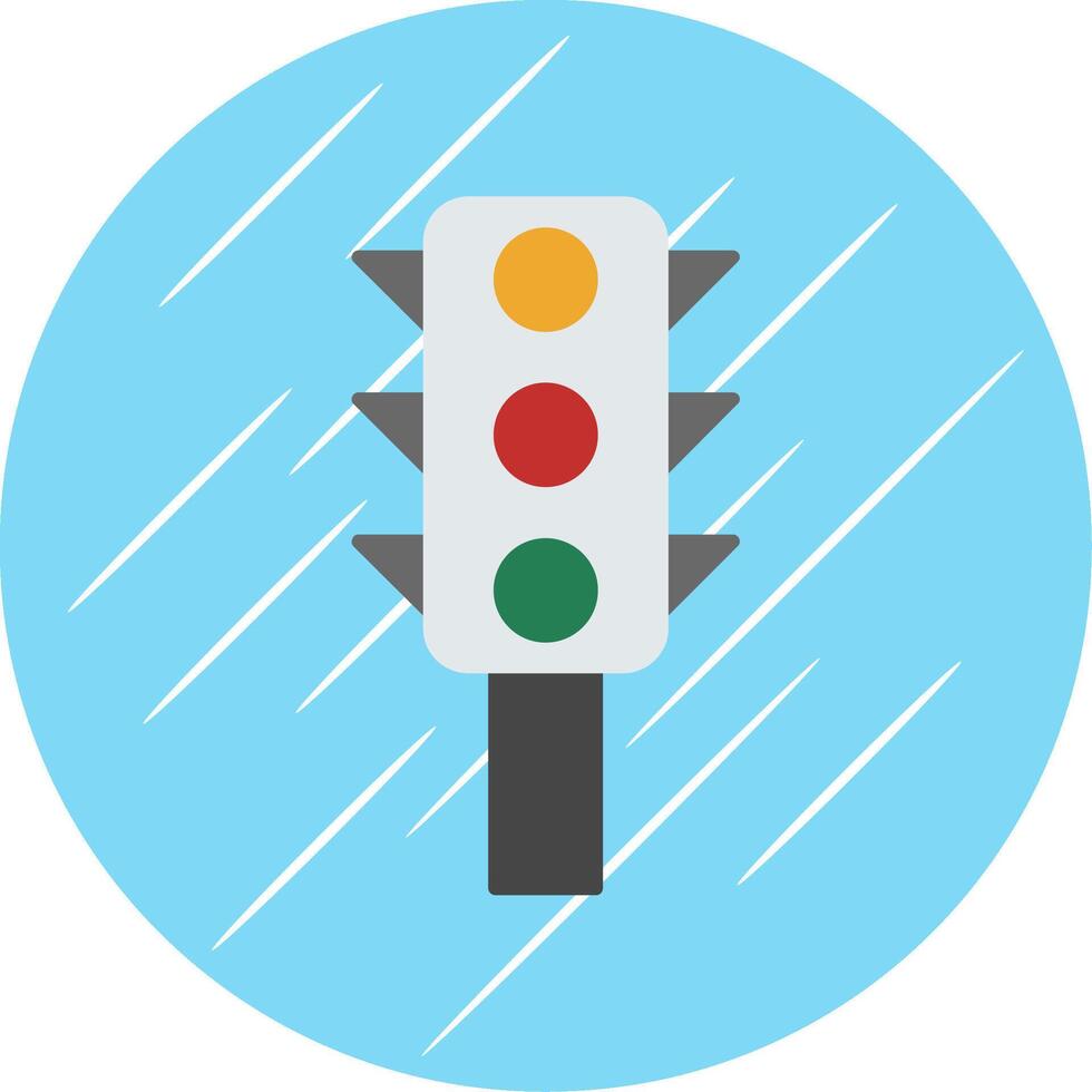 Traffic Control Flat Blue Circle Icon vector