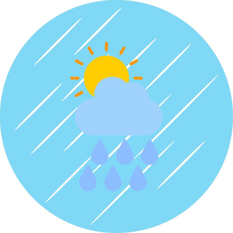 Forecast Flat Blue Circle Icon vector