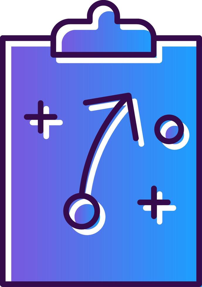 Strategy Gradient Filled Icon vector