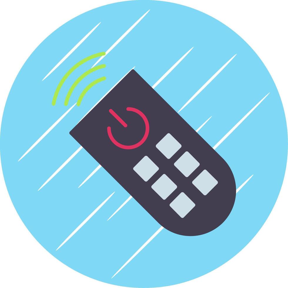 Remote Control Flat Blue Circle Icon vector