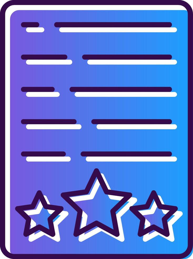 Assessment Gradient Filled Icon vector