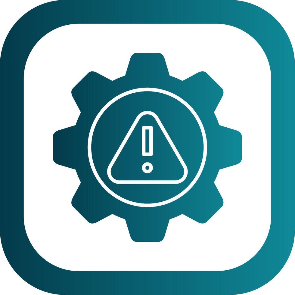 Risk Management Glyph Gradient Round Corner Icon vector