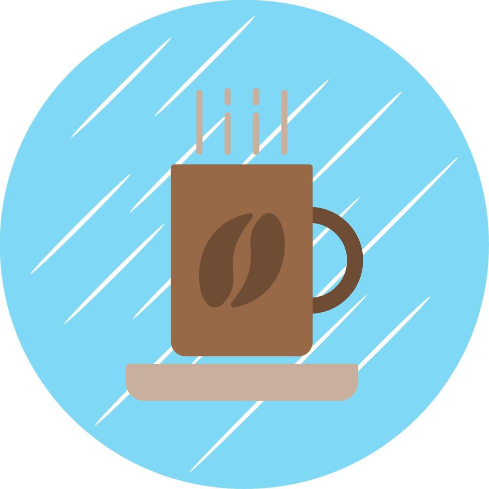 Coffee Mug Flat Blue Circle Icon vector