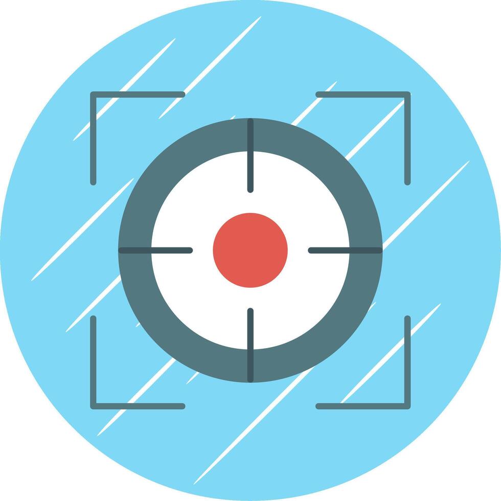 Focus Flat Blue Circle Icon vector