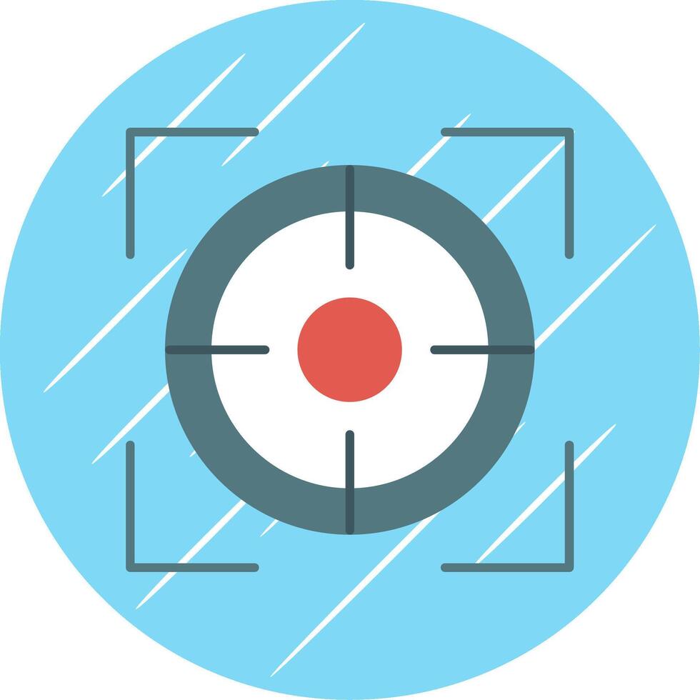 Focus Flat Blue Circle Icon vector