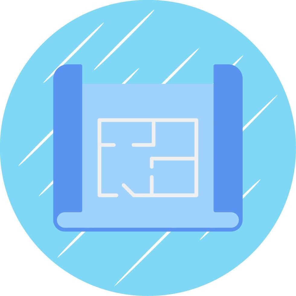 Blue Print Flat Blue Circle Icon vector