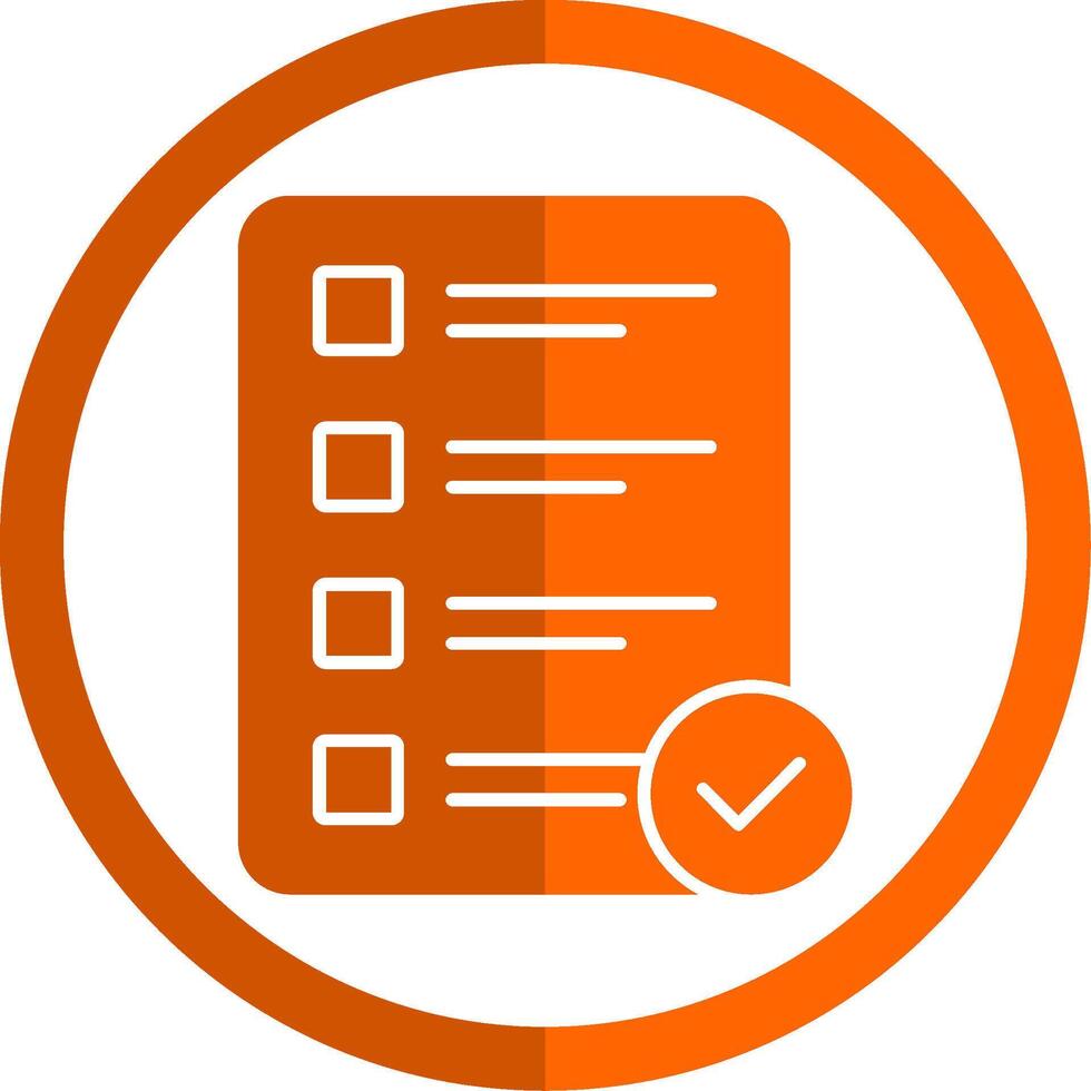 Priority Glyph Orange Circle Icon vector