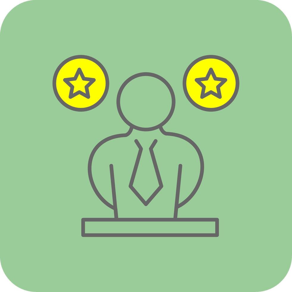 Leader Filled Yellow Icon vector