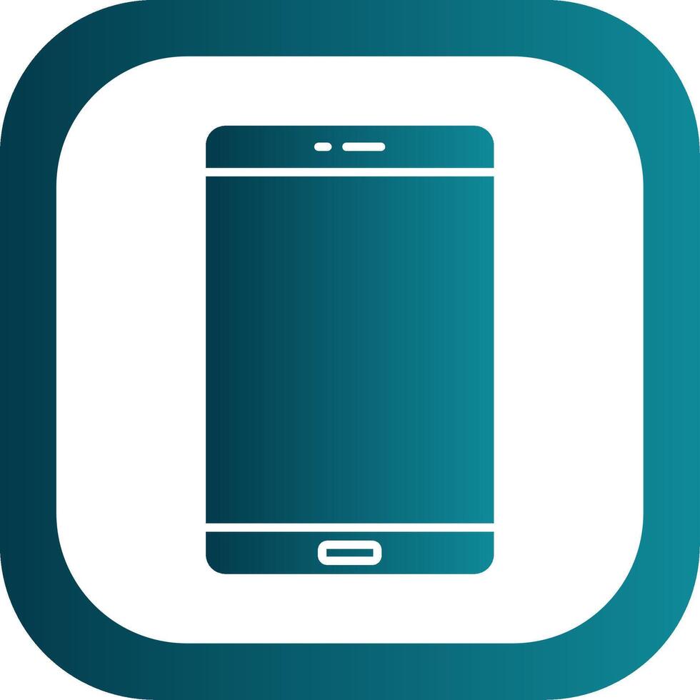 Smart Phone Glyph Gradient Round Corner Icon vector