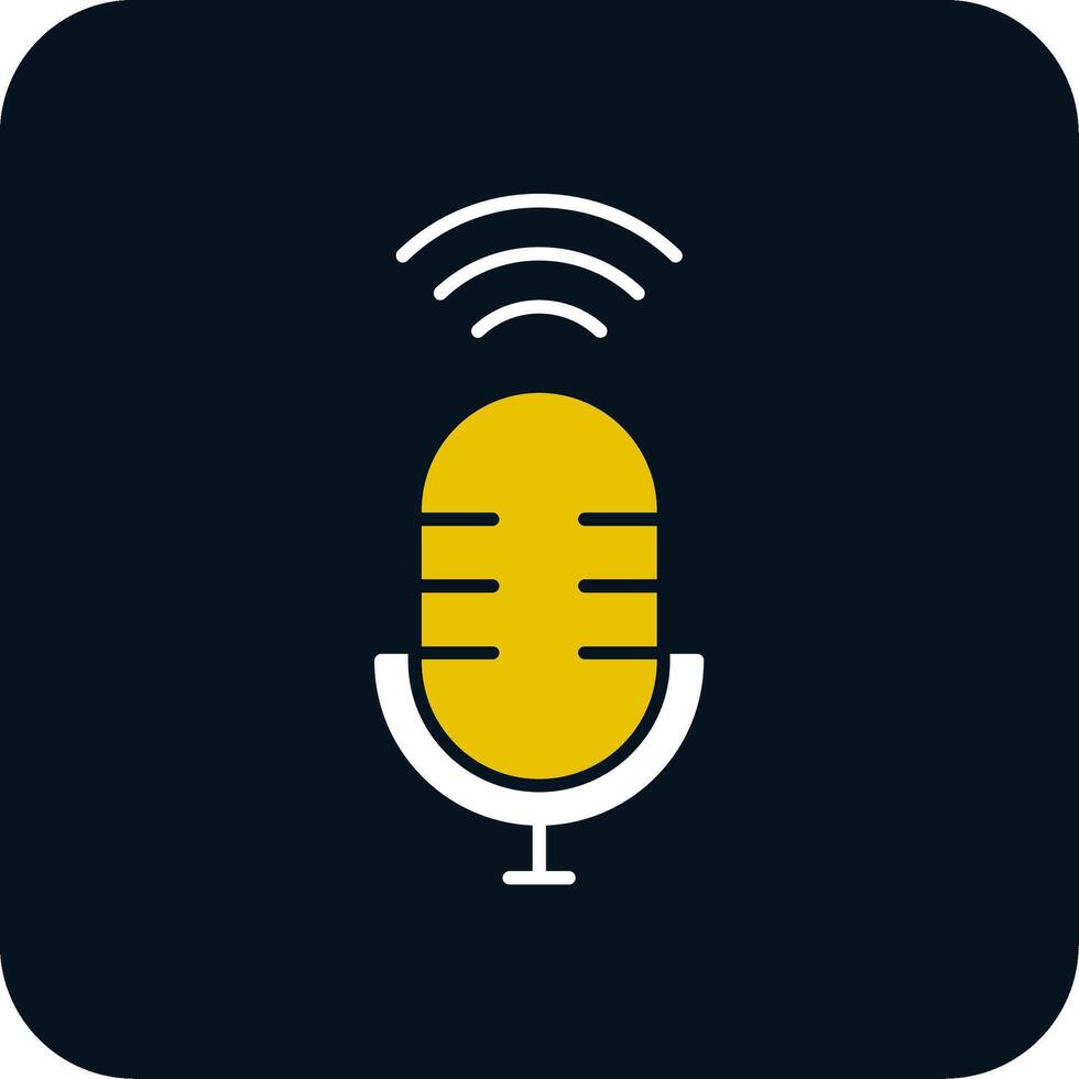 Voice Assistant Glyph Two Color Icon vector
