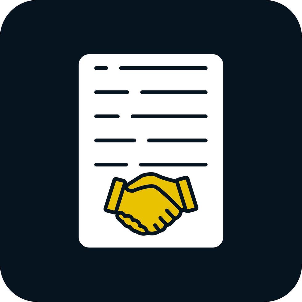 Handshake Glyph Two Color Icon vector