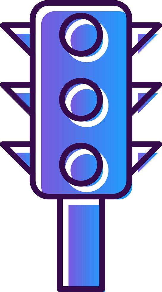 Traffic Control Gradient Filled Icon vector