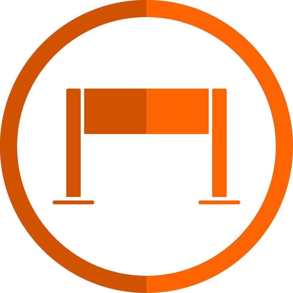 Gameplay Glyph Orange Circle Icon vector