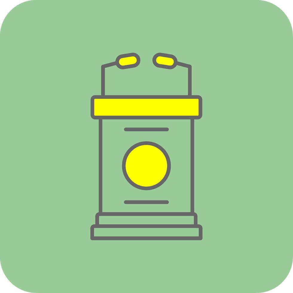 Lectern Filled Yellow Icon vector