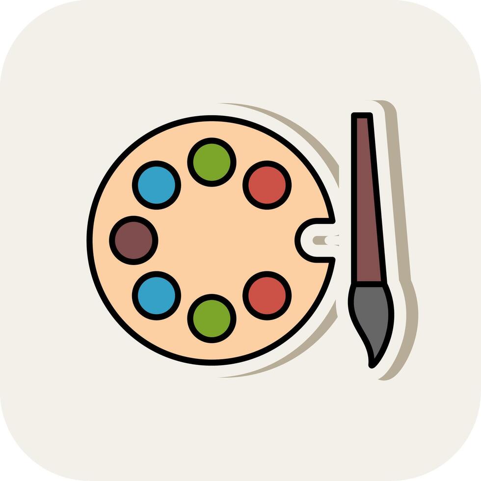 Colors Line Filled White Shadow Icon vector
