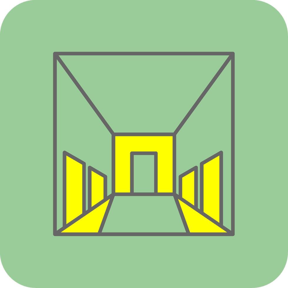 Hallway Filled Yellow Icon vector
