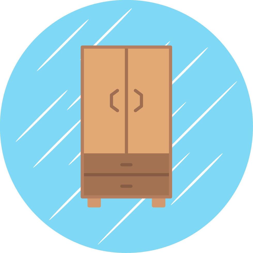 Cupboard Flat Blue Circle Icon vector