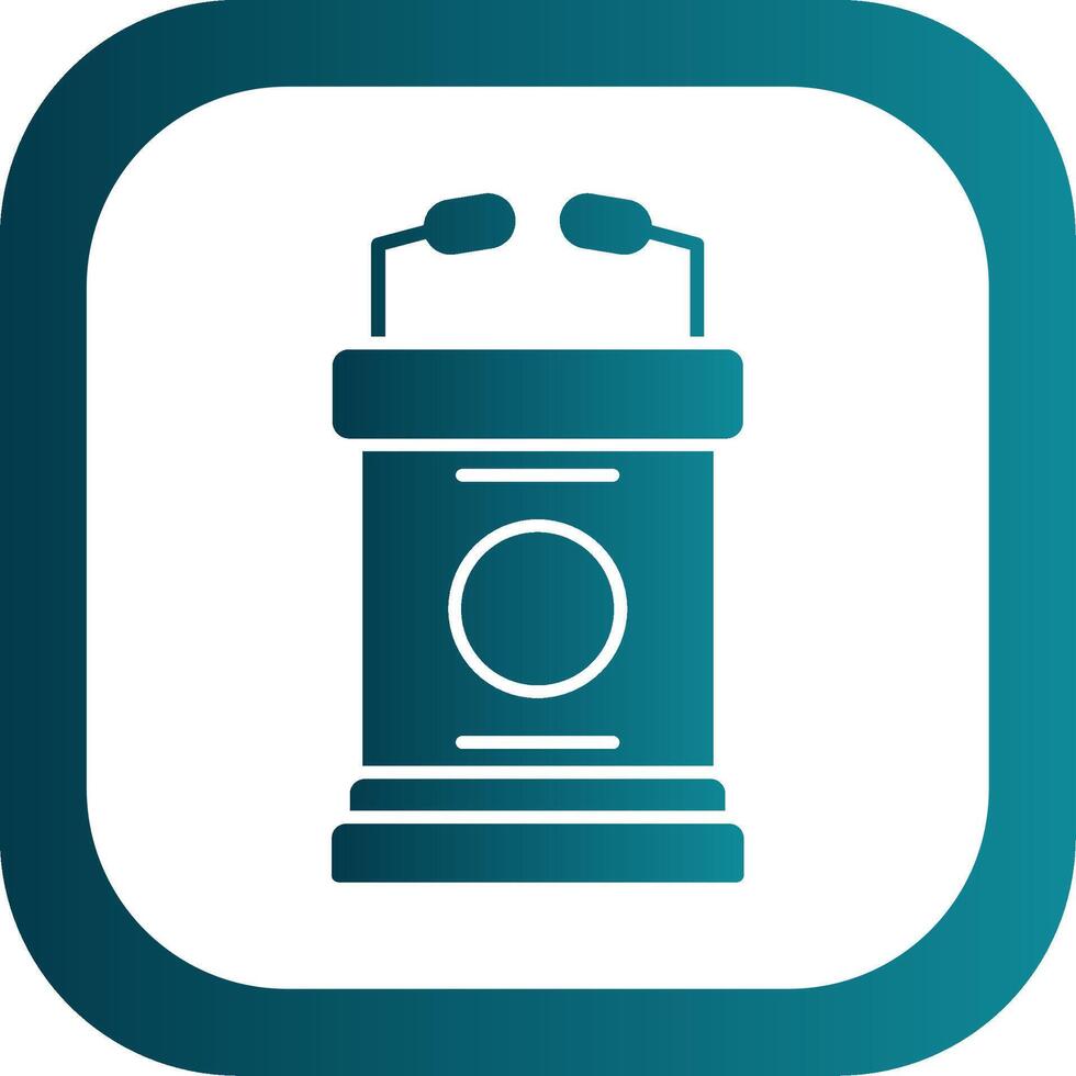 Lectern Glyph Gradient Round Corner Icon vector