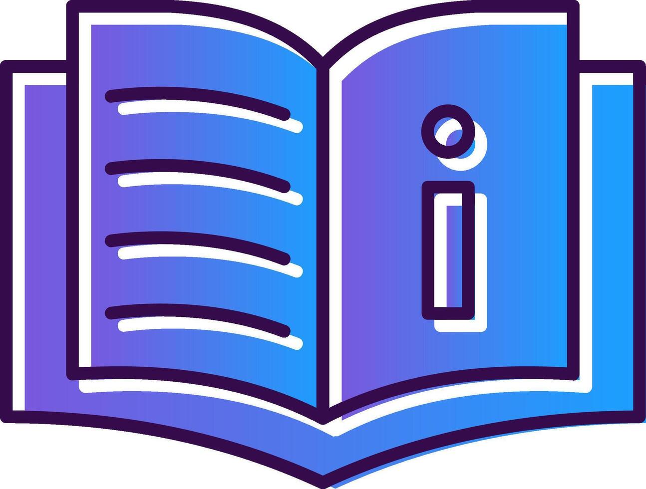 Book Gradient Filled Icon vector