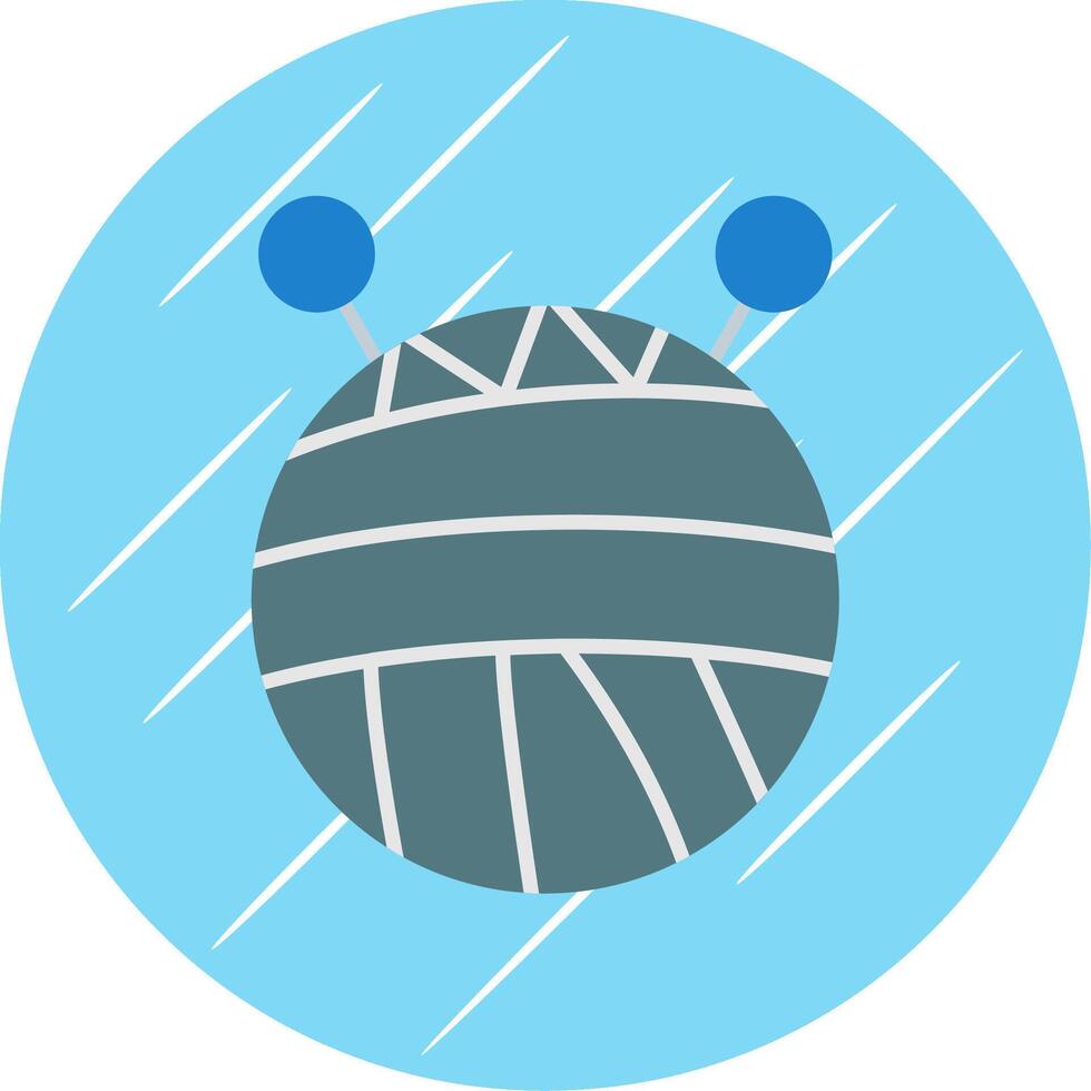 Wool Flat Blue Circle Icon vector