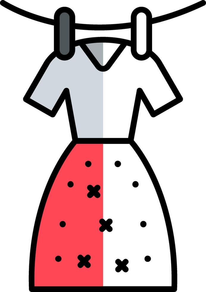 Pattern cloth Filled Half Cut Icon vector