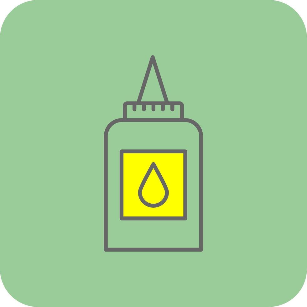 Liquid Glue Filled Yellow Icon vector