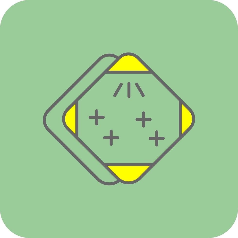 Handkerchief Filled Yellow Icon vector