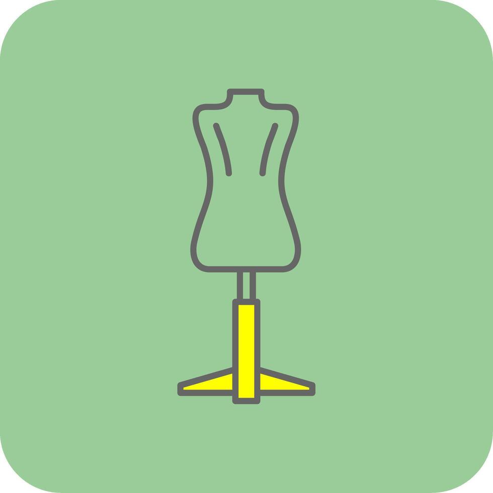 Mannequin Filled Yellow Icon vector