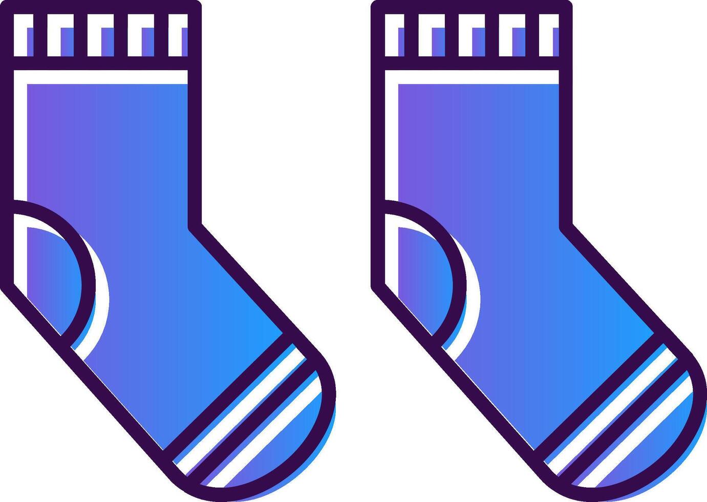 Sock Gradient Filled Icon vector