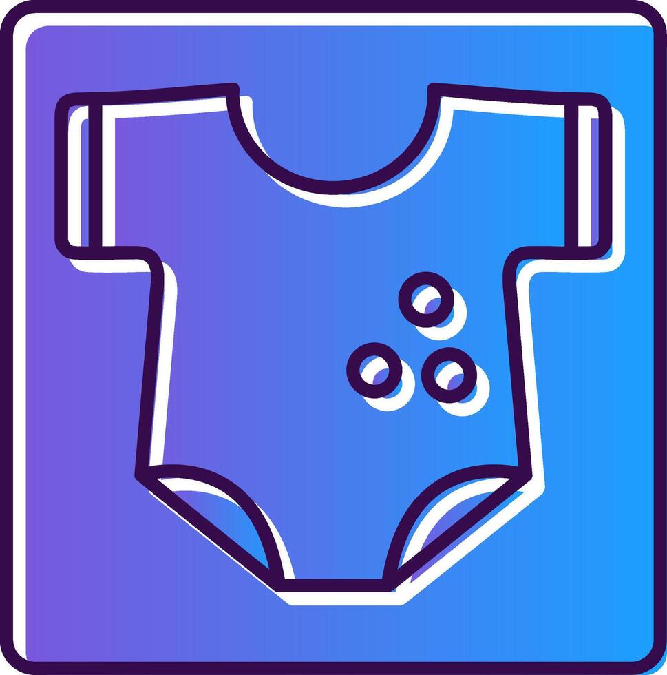 Baby Clothes Gradient Filled Icon vector