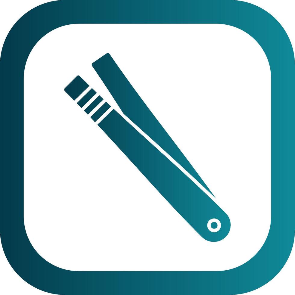 Tweezer Glyph Gradient Round Corner Icon vector